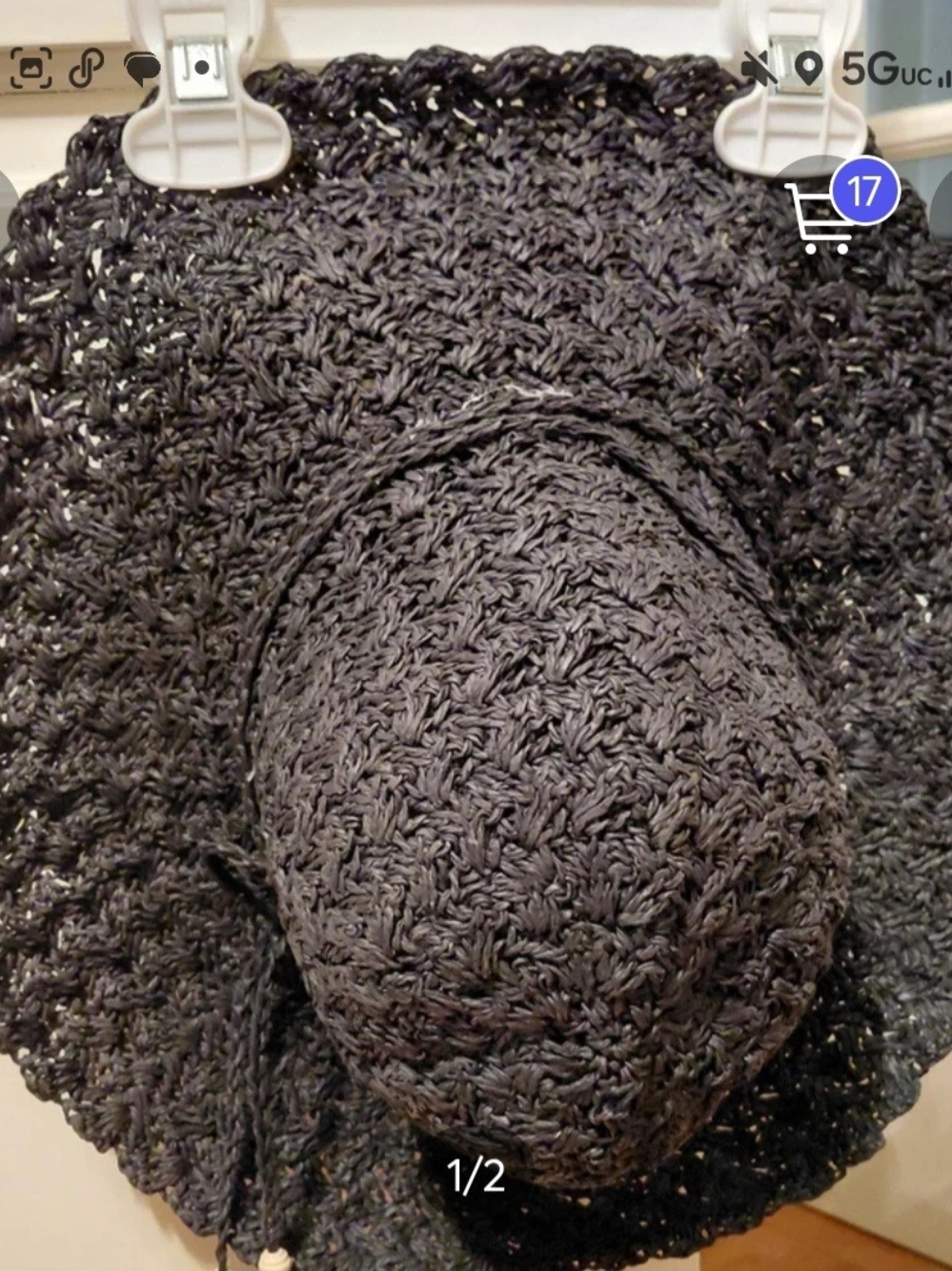 Woven Wide-Brim Raffia Sun Hat - Black
